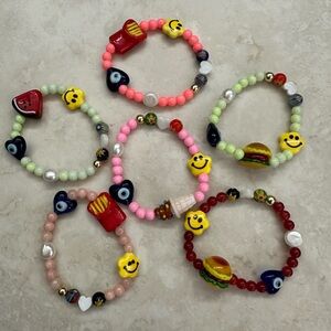 Colorful Beaded Bracelets Set